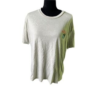 Wild Fable Women’s Pale Green Tie Dye Napali‎ Coast Short Sleeve Graphic Top M